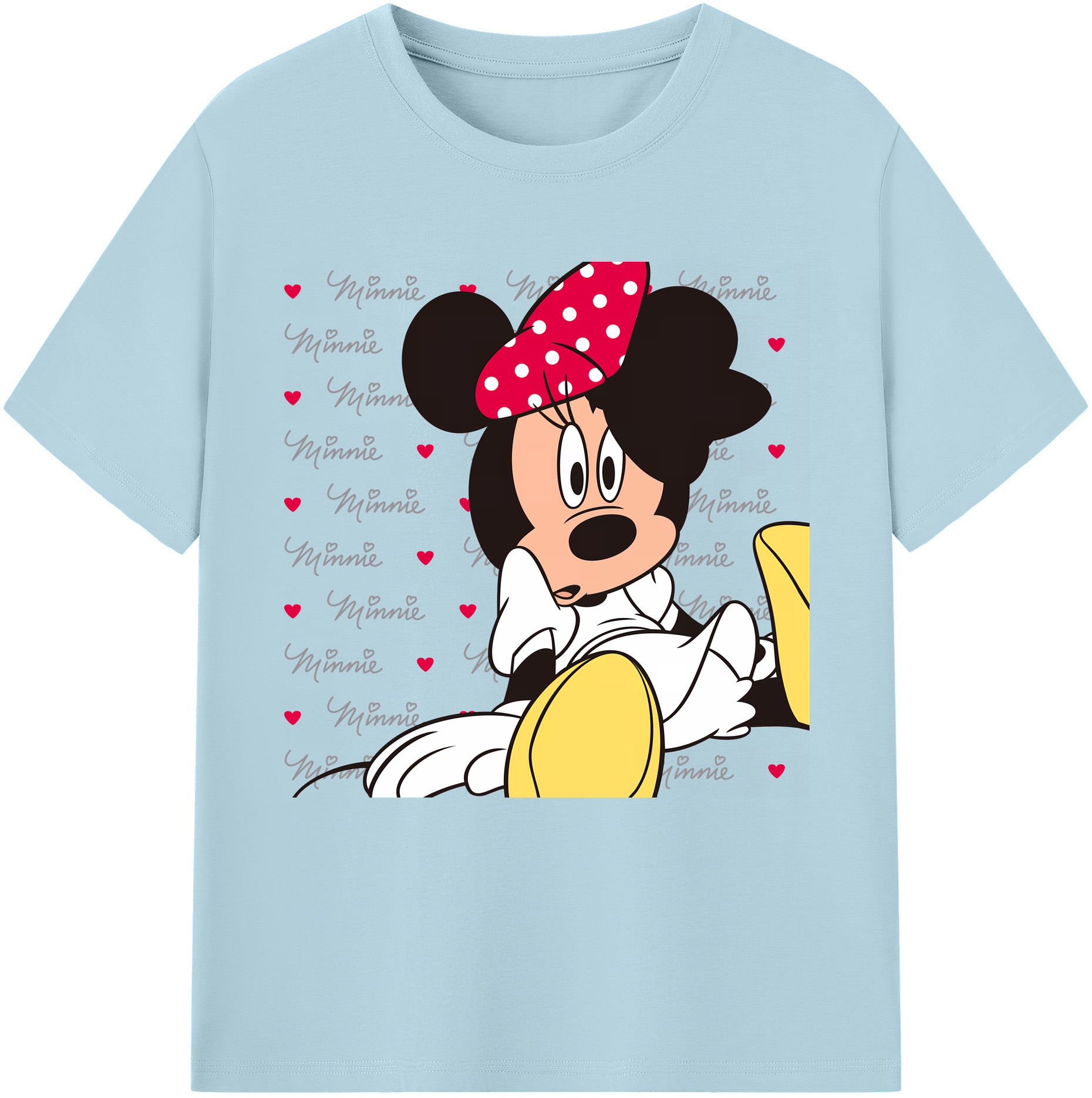（画像用） ミッキーマウス Mickey Mouse 綿100％半袖Tシャツ（フロントプリント）
